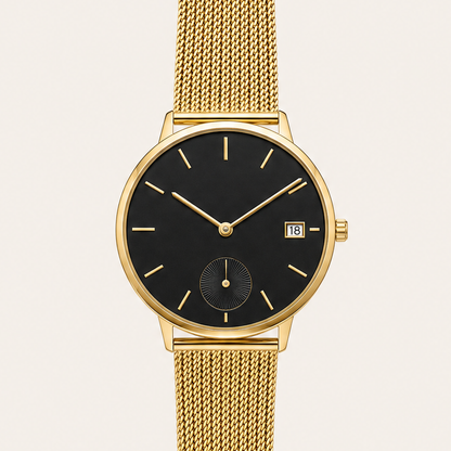 Eleganza Mini Smartwatch in Gold, Frontansicht