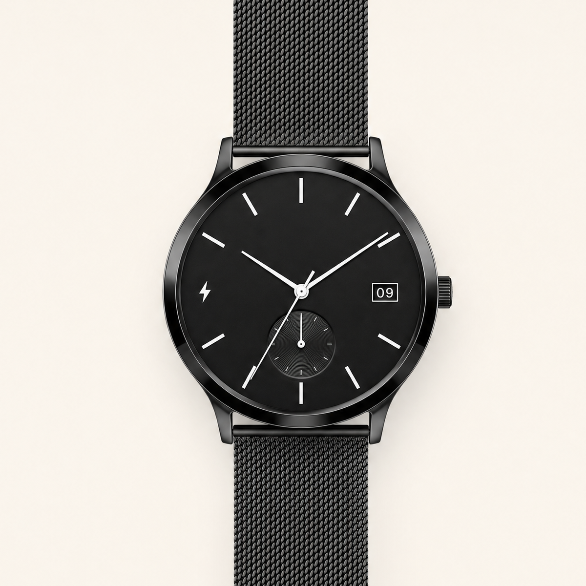 Eleganza Mini Smartwatch in Schwarz, Frontansicht